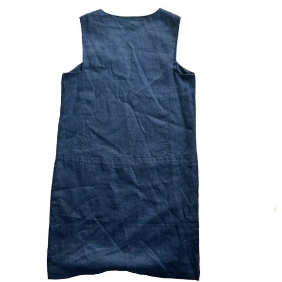 J. McLaughlin Split Round Neck
Blue Linen Dress Size Small - Picture 4 of 10